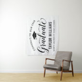 卒業生 白い卒業式 おめでとうございます タペストリー (インサイチュ)