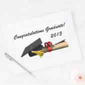 卒業生 – 長方形シール (封筒)