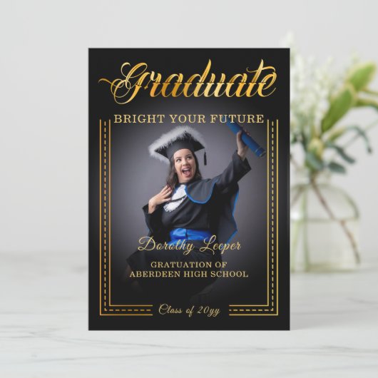 卒業生、黄金のtouchはあなたの未来を明るくする。 招待状 (スタンド正面)