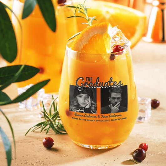 卒業生 | 2サイドのダブル卒業パーティー ステムなしワイングラス