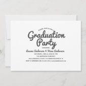 卒業生 | 2サイドのダブル卒業パーティー 招待状 (裏面)