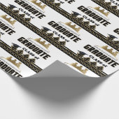 卒業生 – DIY年と名前 – 白 ラッピングペーパー (角)