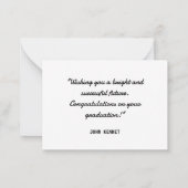 卒業用グリーティングカード ノートカード (裏面)