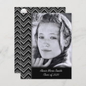 卒業用シェブロン写真フレーム招待状 招待状 (正面/裏面)