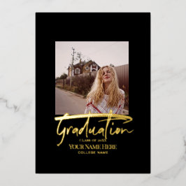 卒業用フォイル招待状カード 箔シーズンカード