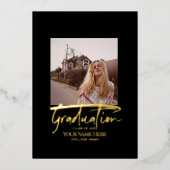 卒業用フォイル招待状カード 箔シーズンカード (正面)