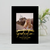 卒業用フォイル招待状カード 箔シーズンカード (立ち正面)