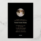 卒業用フォイル招待状カード 箔シーズンカード (裏面)