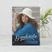 卒業用ブラモダンシスクリプト写真パーティー招待状 招待状 (スタンド正面)