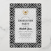 卒業用モダンフォトフォイル招待状 箔招待状 (裏面)