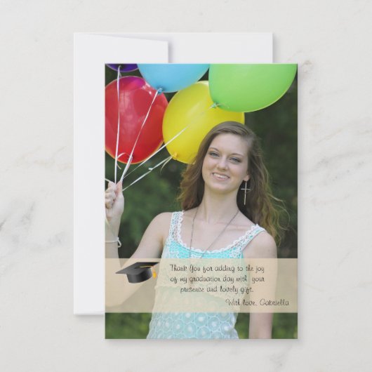 卒業用透明フォトカード 案内状 (正面)