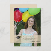 卒業用透明フォトカード 案内状 (正面/裏面)