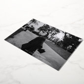 卒業発モダン表フォイル押し付け 箔招待状 (回転した状態)