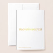 卒業発ユニーク表フォイルカード 箔カード (裏面封筒付き)