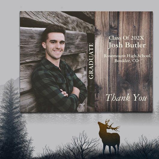 卒業発表と感謝の言葉 ポストカード