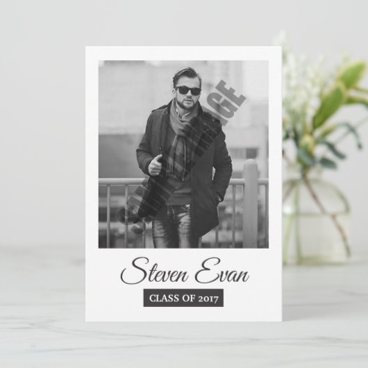 卒業発表と招待状 案内状 (スタンド正面)