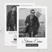 卒業発表と招待状 案内状 (正面/裏面)