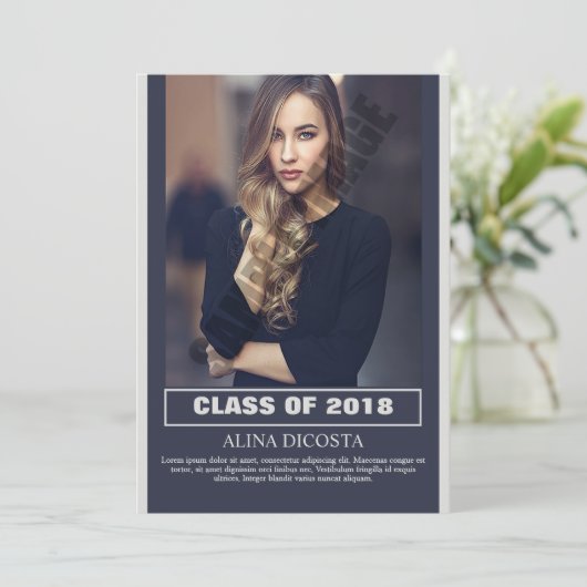 卒業発表と招待状 案内状 (スタンド正面)