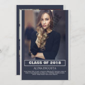 卒業発表と招待状 案内状 (正面/裏面)