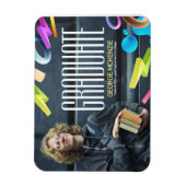 卒業発表のファンシーパーソナライズ マグネット (縦)