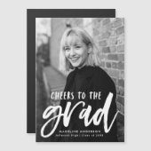 卒業発表の応援 マグネット招待状 (正面/裏面)