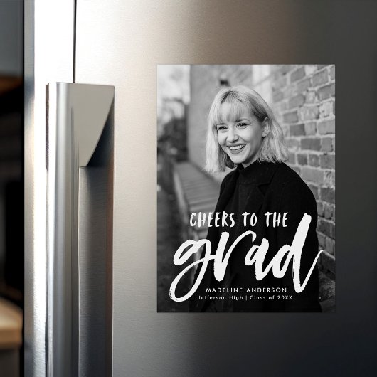 卒業発表の応援 マグネット招待状