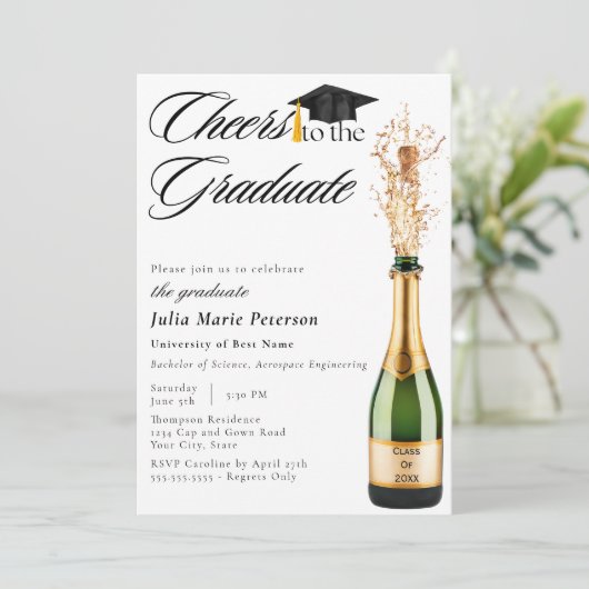 卒業発表の応援 招待状 (スタンド正面)