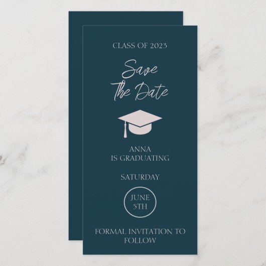 卒業発表の日付を保存する セーブザデート (正面/裏面)