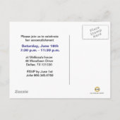 卒業発表はがきシルバーブルーPC170 案内ポストカード (裏面)