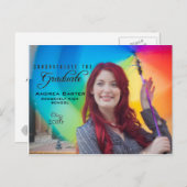 卒業発表はがき/招待状写真の挿入 インビテーションポストカード (正面/裏面)