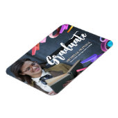 卒業発表エレガントのファンシーパーソナライズ マグネット (左側)