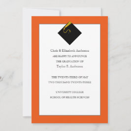 卒業発表オレンジ 招待状