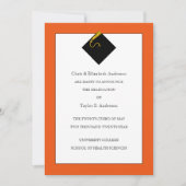 卒業発表オレンジ 招待状 (正面)