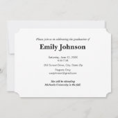 卒業発表カスタムの写真と名前 招待状 (裏面)