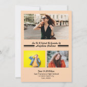 卒業発表カードテンプレート 案内状 (裏面)