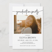 卒業発表カード卒業パーティー 招待状 (裏面)