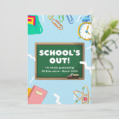 卒業発表カード編集可能 案内状 (スタンド正面)