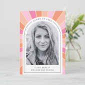 卒業発表カード |ガールグラードカード 招待状 (スタンド正面)