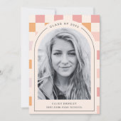 卒業発表カード |ガールグラードカード 招待状 (正面)