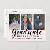 卒業発表カード 案内ポストカード (正面/裏面)