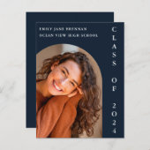 卒業発表グラッドフォトカード 案内ポストカード (正面/裏面)