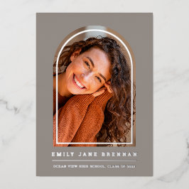 卒業発表グラッドフォトカード 箔招待状