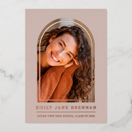 卒業発表グラッドフォトカード 箔招待状