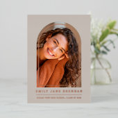 卒業発表グラッドフォトカード 箔招待状 (立ち正面)