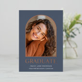 卒業発表グラッドフォトカード 箔招待状 (立ち正面)