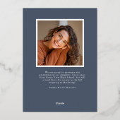 卒業発表グラッドフォトカード 箔招待状 (裏面)