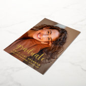 卒業発表グラッドフォトカード 箔招待状 (回転した状態)