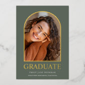 卒業発表グラッドフォトカード 箔招待状 (正面)