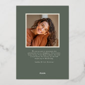 卒業発表グラッドフォトカード 箔招待状 (裏面)