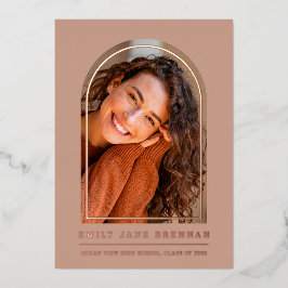 卒業発表グラッドフォトカード 箔招待状